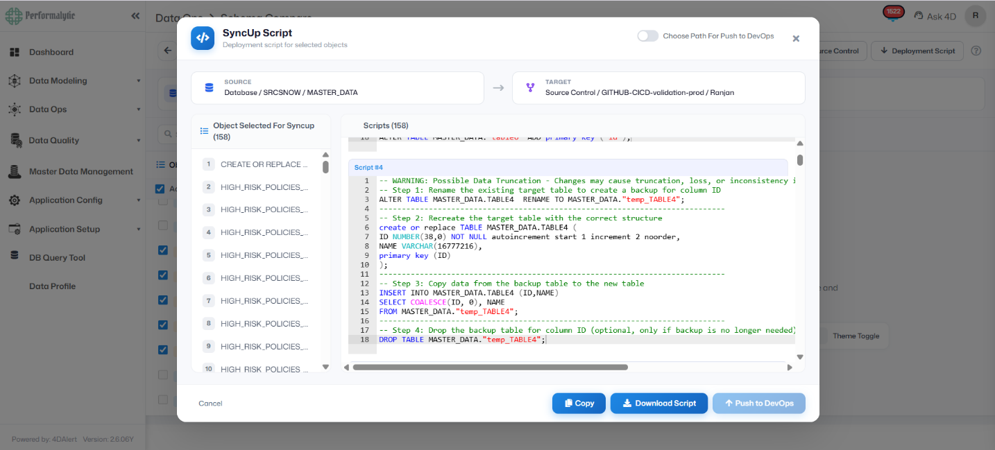 SyncUp Script – High-Risk Change with Safe Migration Steps
